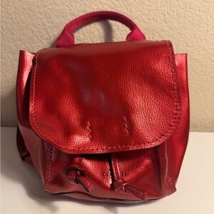 NWT Coach Metallic Drawstring Backpack F16605 Hot Pink Leather MSRP $295